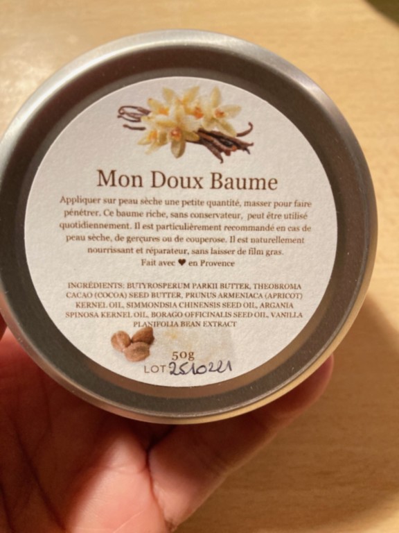 ingrédients Mon Doux Baume Mon Doux Baume INCI